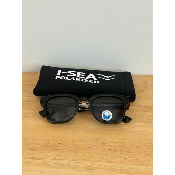 I-Sea Mason Sunglasses Black / Smoke Polarized Lens - NEW - Picture 3 of 8